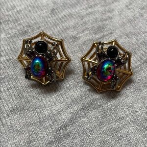 Chico's Gold and Multicolor Spider Earrings